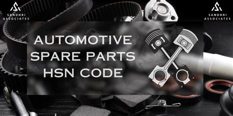 mechanical spare parts hsn code